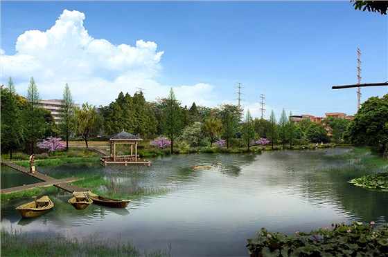 城市滨水绿地园林景观设计图片
