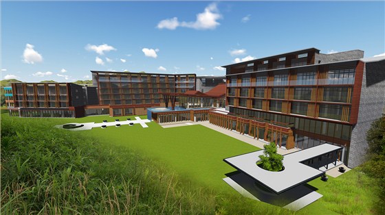 张家界悬崖花开养生谷总体规划设计效果图1