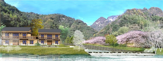 张家界悬崖花开养生谷总体规划设计效果图2