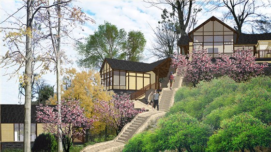 张家界悬崖花开养生谷总体规划设计效果图4