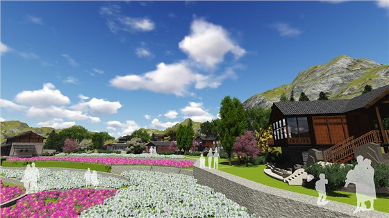 张家界悬崖花开养生谷总体规划设计效果图5