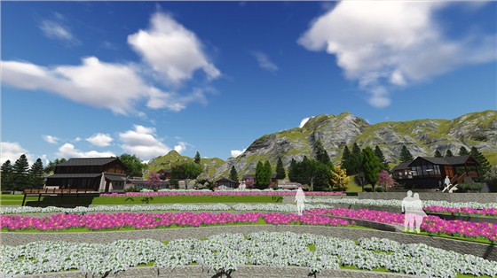 张家界悬崖花开养生谷总体规划设计效果图7