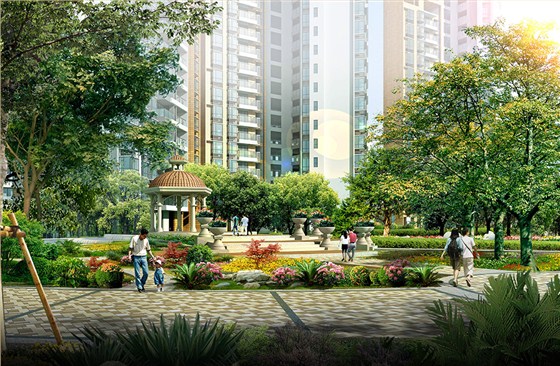 住宅小区景观设计图片 住宅小区景观设计图片