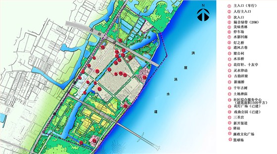 洪梅镇梅沙村特色村庄塑造工程项目整体规划总平面图