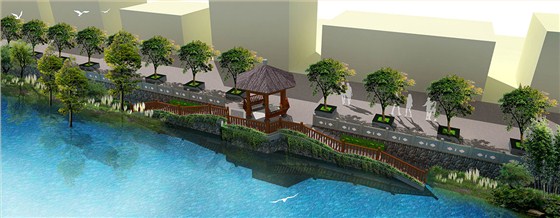 洪梅镇梅沙村特色村庄塑造工程项目整体规划十友亭效果图
