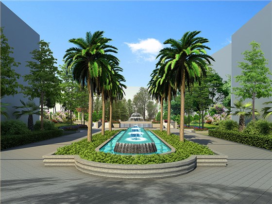 小区园林景观设计效果图