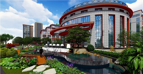 酒店景观设计案例 - 建科园林景观设计