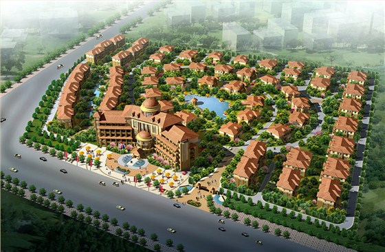 金灿御水碧园温泉小区景观设计