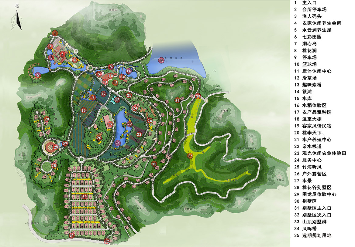 河源市天颐园观光休闲农业度假村总平面图