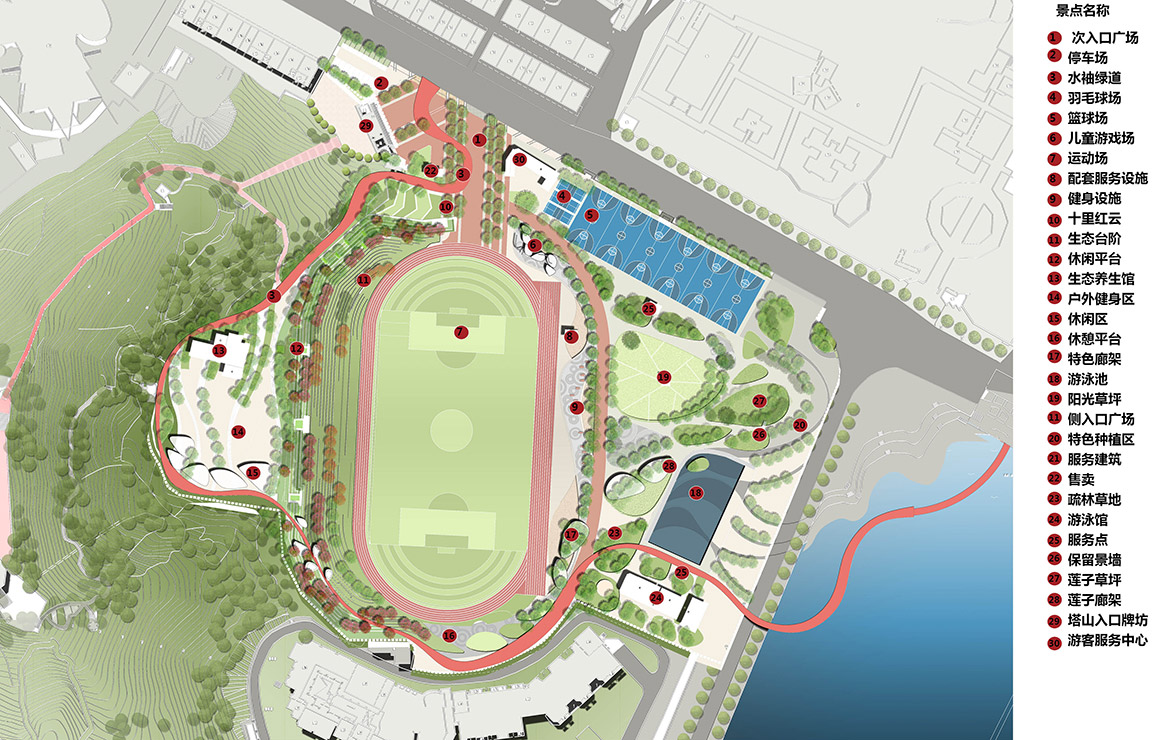 东莞市桥头镇体育文化公园规划设计总平面图