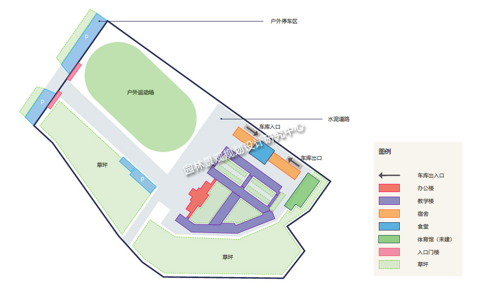 学校景观规划设计项目现状分析