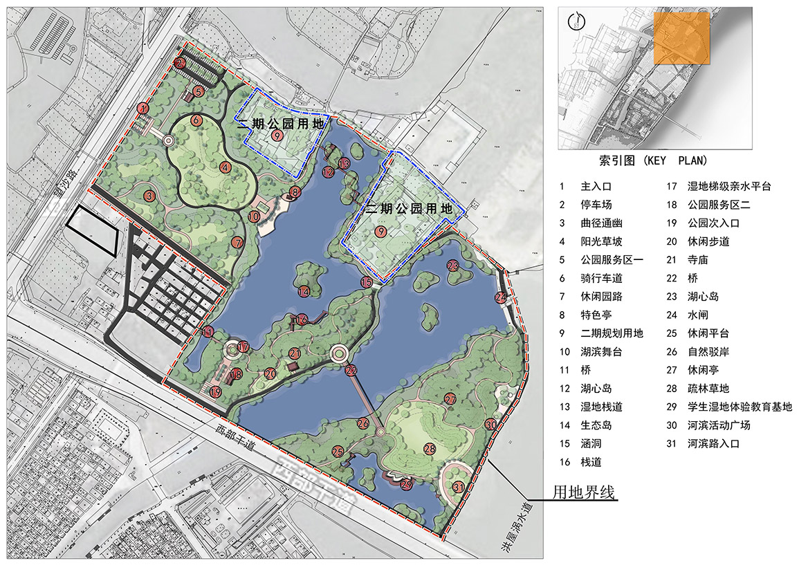 梅沙村湿地公园规划设计总平面图